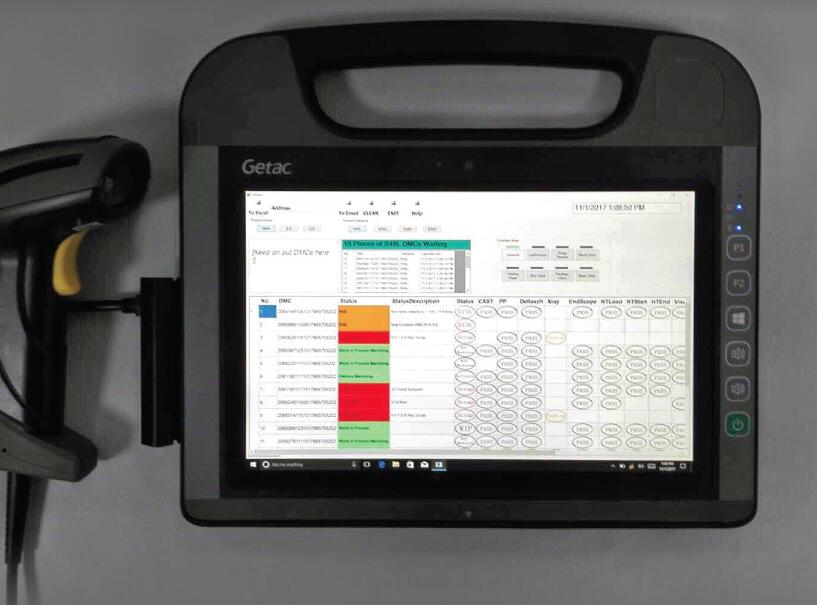 GETAC RX10平板電腦在汽車零部件品控中的應用案例